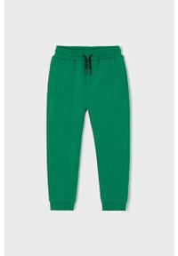 Mayoral Spodnie dziecięce kolor zielony gładkie. Kolor: zielony. Wzór: gładki #3