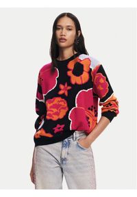 Desigual Sweter Niagara 24WWJF32 Kolorowy Regular Fit. Materiał: wiskoza. Wzór: kolorowy