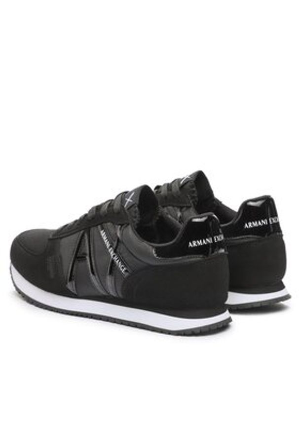 Armani Exchange Sneakersy XDX031 XV137 K001 Czarny. Kolor: czarny. Materiał: skóra