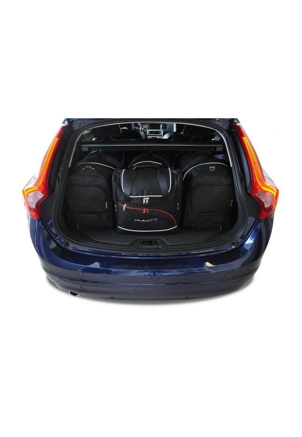 KJUST - Torby Do Bagażnika Volvo V60 2010-2018 4Szt Kjust. Kolor: czarny. Styl: sportowy
