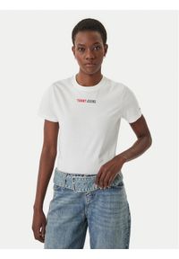 Tommy Jeans T-Shirt DW0DW22277 Biały Regular Fit. Kolor: biały. Materiał: bawełna #1