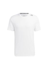 Adidas - Koszulka Designed 4 Training HEAT.RDY HIIT Training. Kolor: biały. Materiał: materiał, dzianina. Sport: fitness