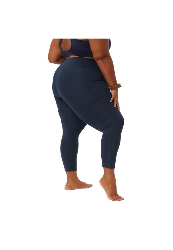 GIRLFRIEND COLLECTIVE - Damskie Legginsy Kompresyjne Z Wysokim Stanem 7/8. Stan: podwyższony. Kolor: niebieski