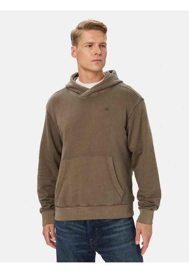 G-Star RAW - G-Star Raw Bluza Unit D30662 D969 Brązowy ciemny Regular Fit. Kolor: brązowy. Materiał: bawełna