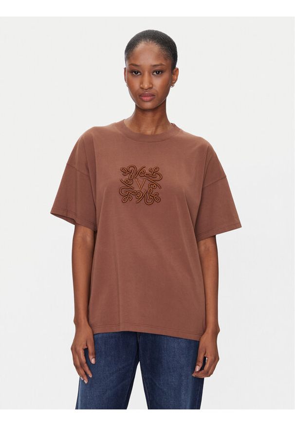 ViCOLO T-Shirt RD0119 Brązowy Regular Fit. Kolor: brązowy. Materiał: bawełna