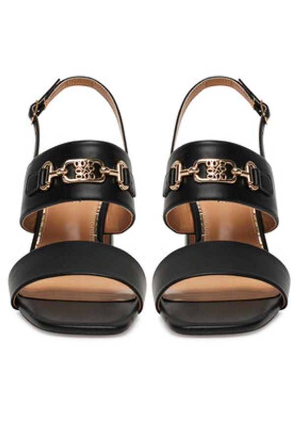 Nine West Sandały 2489-19 Czarny. Kolor: czarny. Materiał: materiał