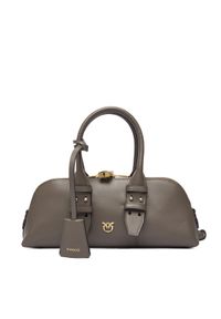 Pinko - PINKO Torebka Bowling Bag Baguette AI 25-26 PLTT 105334 A0QO Szary. Kolor: szary. Materiał: skórzane