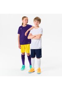 KIPSTA - Spodenki piłkarskie dla dzieci Kipsta Viralto Club. Kolor: niebieski. Materiał: materiał, poliamid, poliester, elastan. Sezon: lato. Styl: sportowy