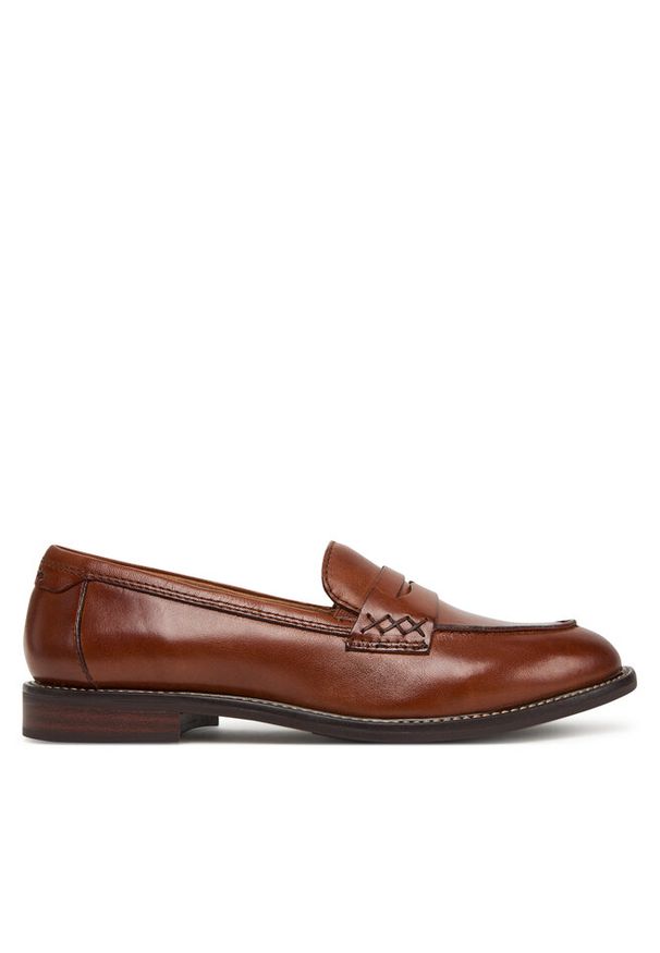 Loafersy Tamaris. Kolor: brązowy