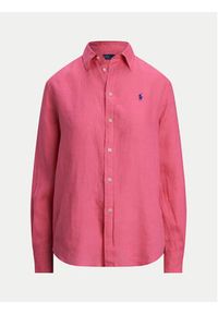 Polo Ralph Lauren Koszula 211970730 Różowy Classic Fit. Typ kołnierza: polo. Kolor: różowy. Materiał: len #3