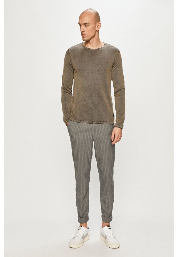 Jack & Jones - Sweter. Okazja: na co dzień. Kolor: zielony. Materiał: dzianina. Styl: casual