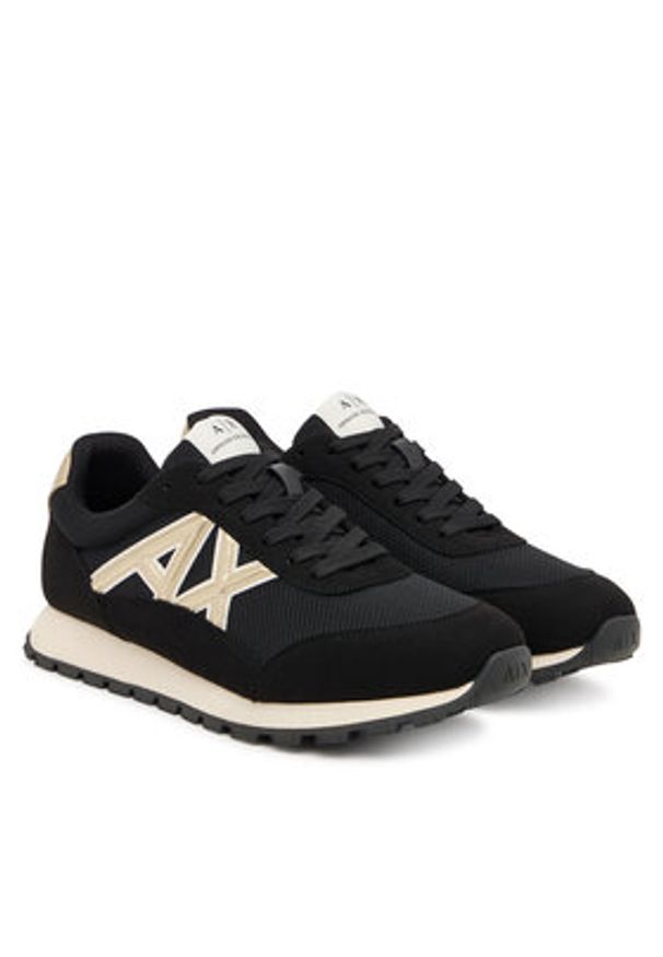 Armani Exchange Sneakersy XM001960 AF19388 MC077 Czarny. Kolor: czarny. Materiał: materiał