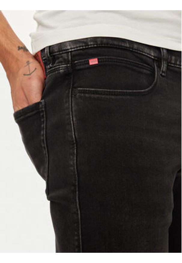 Hugo Jeansy 50522151 Czarny Extra Slim Fit. Kolor: czarny