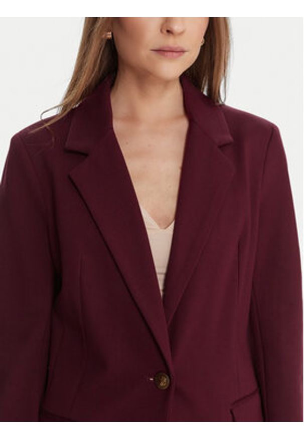 Guess Marynarka W5BN66 KCMU2 Bordowy Regular Fit. Kolor: czerwony. Materiał: wiskoza