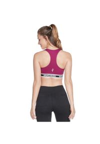 skechers - Biustonosz sportowy damski Skechers Go Walk Jacquard Bra. Kolor: fioletowy. Materiał: elastan, nylon