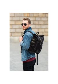 Plecak trekkingowy czarny PAOLO PERUZZI GA400. Kolor: czarny. Materiał: materiał. Styl: vintage #1