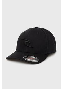 Rip Curl czapka kolor czarny z aplikacją. Kolor: czarny. Wzór: aplikacja