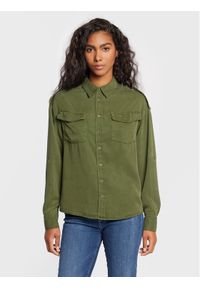 Pepe Jeans Koszula Nina PL304366 Zielony Regular Fit. Kolor: zielony. Materiał: lyocell #1
