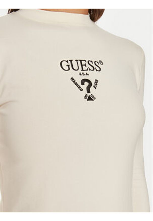 Guess Sukienka codzienna Colette Jersey V4BK04 KCDH1 Biały Regular Fit. Okazja: na co dzień. Kolor: biały. Materiał: bawełna. Typ sukienki: proste. Styl: casual