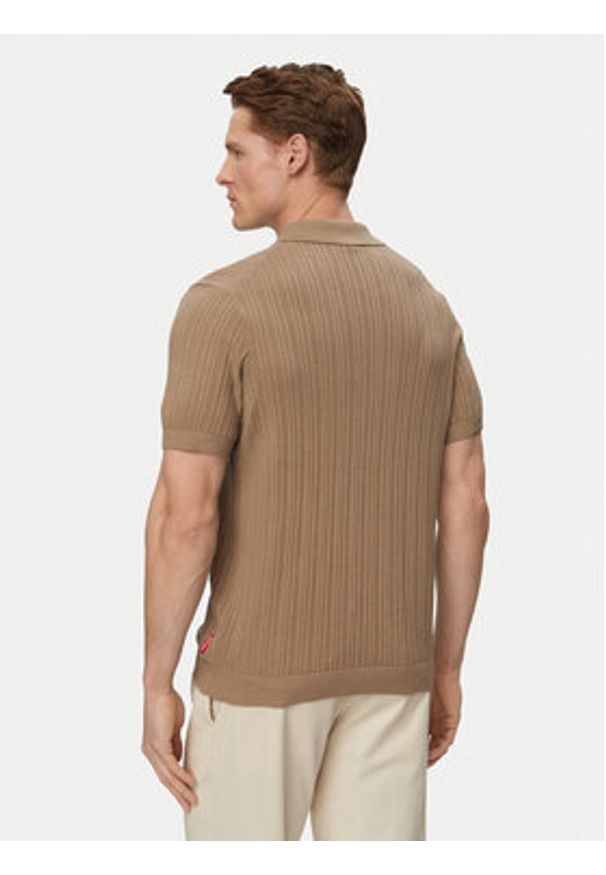 JOOP! Jeans Polo Colinor 30101603 Beżowy Regular Fit. Typ kołnierza: polo. Kolor: beżowy. Materiał: bawełna