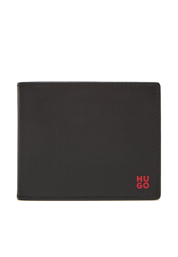 Hugo - HUGO Duży Portfel Męski 50548300 Czarny. Kolor: czarny. Materiał: skóra