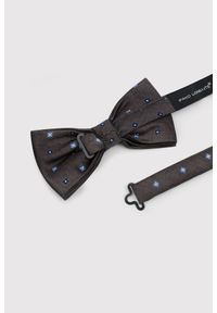 Pako Lorente - PAKO LORENTE – Brązowa mucha w kwiatki. Kolor: brązowy. Materiał: poliester. Wzór: kwiaty. Styl: elegancki