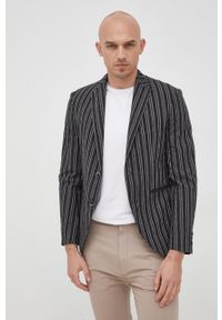 Sisley marynarka męska kolor czarny. Kolor: czarny. Styl: klasyczny #3