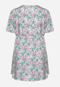 Born2be - Miętowa Koszulowa Sukienka z Wiskozą Ozdobiona Wiązaniem Edirilira. Okazja: na co dzień. Typ kołnierza: dekolt w kształcie V. Kolor: miętowy. Wzór: aplikacja. Typ sukienki: koszulowe. Materiał: wiskoza. Długość rękawa: krótki rękaw. Sezon: lato. Styl: klasyczny, casual, elegancki #3