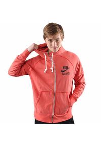 Bluza sportowa męska Nike 523994657. Typ kołnierza: kaptur. Kolor: czerwony