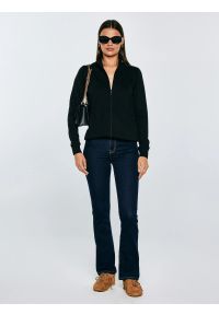 Big-Star - Bluza damska ze stójką czarna Chita 906. Typ kołnierza: kołnierzyk stójkowy. Kolor: czarny. Materiał: bawełna, żakard