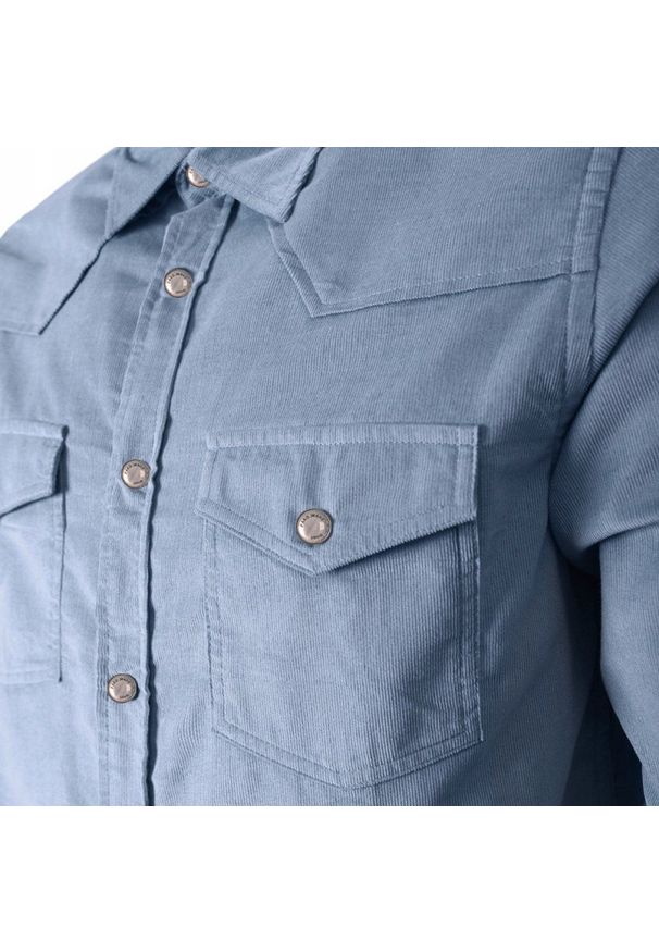 Koszula Weekendowa o Prostym Kroju - Pako Jeans - Jasnoniebieska. Okazja: na co dzień. Kolor: niebieski. Materiał: bawełna. Styl: casual