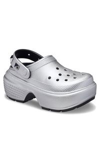 Crocs Klapki Stomp Metallic Clog 210362 Srebrny. Kolor: srebrny #2