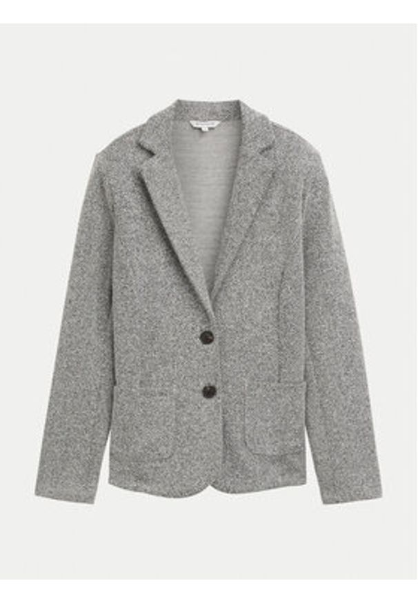 Tom Tailor Marynarka 1043871 Szary Regular Fit. Kolor: szary. Materiał: syntetyk, bawełna