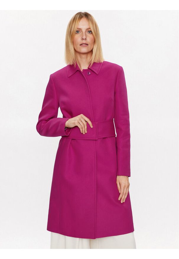 Ted Baker Płaszcz przejściowy Isolde 266200 Różowy Regular Fit. Kolor: różowy. Materiał: bawełna