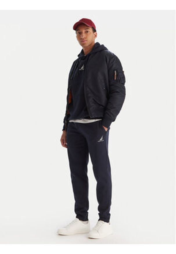 Nautica Spodnie dresowe N1T04063 Granatowy Regular Fit. Kolor: niebieski. Materiał: syntetyk, bawełna