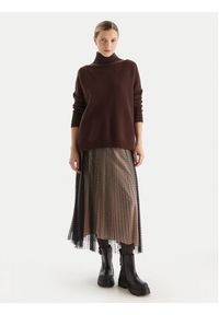 TwinSet - TWINSET Spódnica midi 252TT2023 Czarny Regular Fit. Kolor: czarny. Materiał: syntetyk #3