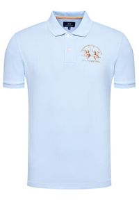 La Martina Polo CCMP01 PK001 Błękitny Regular Fit. Typ kołnierza: polo. Kolor: niebieski. Materiał: bawełna #2