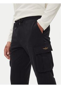 Aeronautica Militare Spodnie dresowe 252PF1010UF00662 Czarny Regular Fit. Kolor: czarny. Materiał: bawełna #4