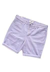 Wrangler - SPODENKI WRANGLER 5 POCKET SHORT HEIRLOOM LILAC W14CLV33C. Materiał: jeans. Wzór: aplikacja #6