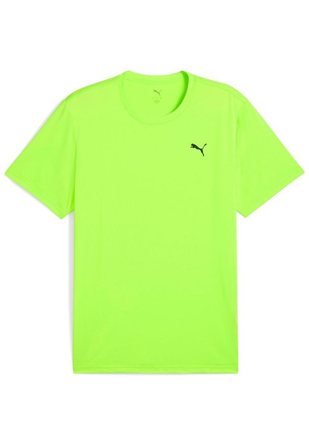 Koszulka męskie Puma M Tad Essentials Solid Cat Tee Lc Small. Kolor: zielony. Materiał: materiał. Sport: bieganie