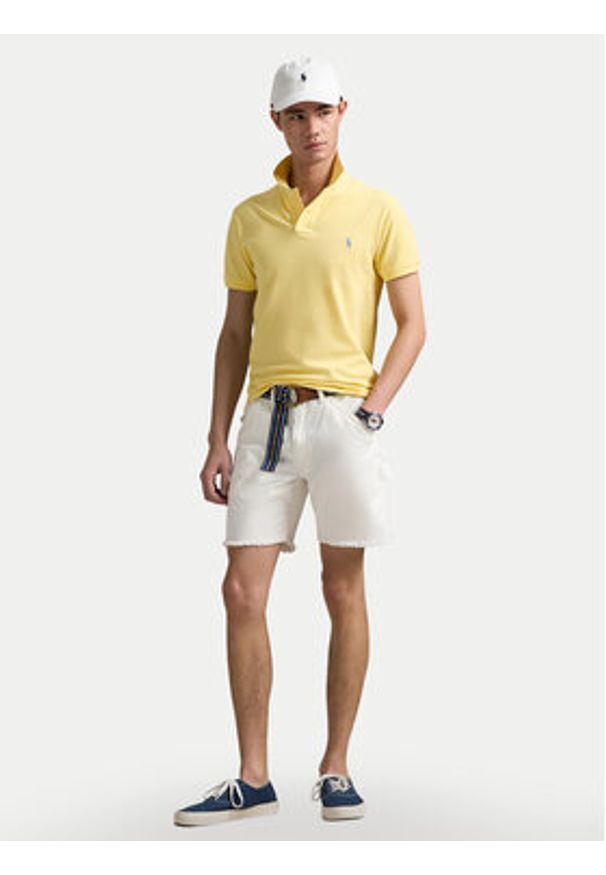 Polo Ralph Lauren Polo 710536856450 Żółty Slim Fit. Typ kołnierza: polo. Kolor: żółty. Materiał: bawełna