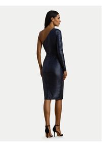 Lauren Ralph Lauren - LAUREN RALPH LAUREN Sukienka koktajlowa 253957567001 Granatowy Slim Fit. Kolor: niebieski. Materiał: syntetyk. Styl: wizytowy #5