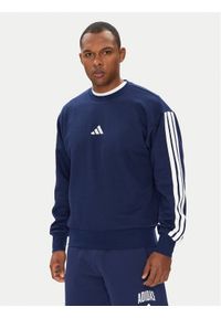 Adidas - adidas Bluza Essentials 3-Stripes JE6307 Niebieski Regular Fit. Kolor: niebieski. Materiał: bawełna