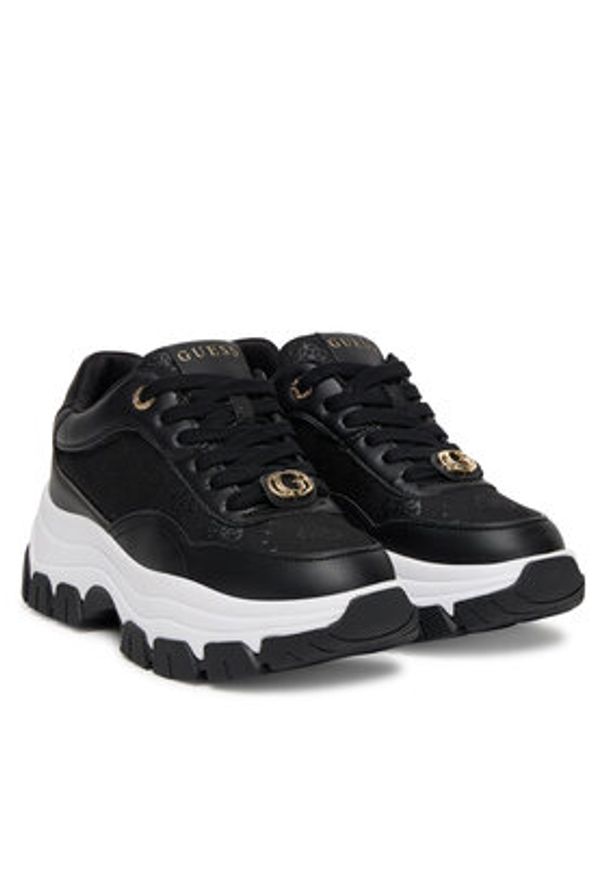 Guess Sneakersy FLFBRT ELE12 Czarny. Kolor: czarny. Materiał: skóra