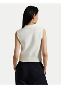 Polo Ralph Lauren Sweter 211970666001 Biały Regular Fit. Typ kołnierza: polo. Kolor: biały. Materiał: bawełna