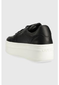Guess sneakersy LIFET kolor czarny FL6LIF LEA12. Kolor: czarny. Materiał: skóra, guma. Obcas: na platformie #4