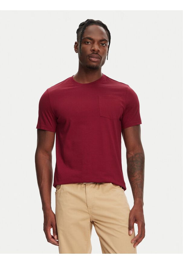 Robe di Kappa T-Shirt Dorel 64131EW Bordowy Regular Fit. Kolor: czerwony. Materiał: bawełna