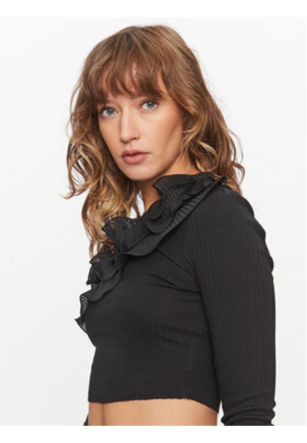 only - ONLY Bluzka 15306966 Czarny Regular Fit. Kolor: czarny. Materiał: bawełna