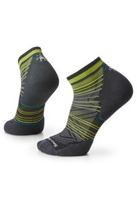 Skarpety Biegowe Męskie Smartwool Run Targeted Cushion Pattern Ankle Socks. Kolor: żółty. Materiał: wełna. Sport: bieganie