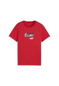 Puma - Młodzieżowa koszulka AC Milan ftblNRGY PUMA For All Time Red Black. Kolor: czerwony, wielokolorowy, czarny. Materiał: guma. Wzór: nadruk. Sport: piłka nożna